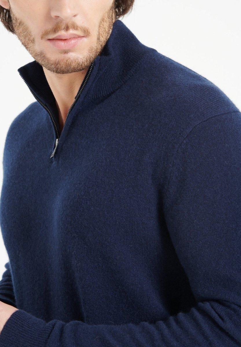 Pull camionneur cachemire bleu marine homme - LUKE 4