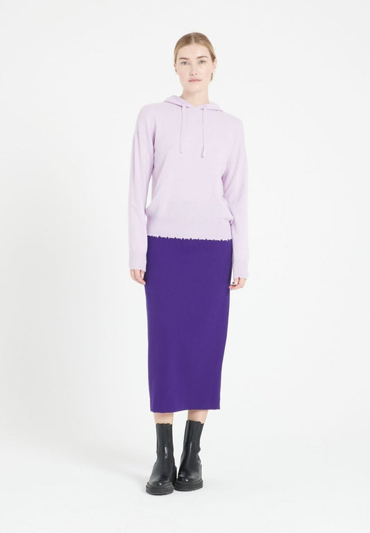 Sweat à capuche cachemire lilas femme - MIA 16