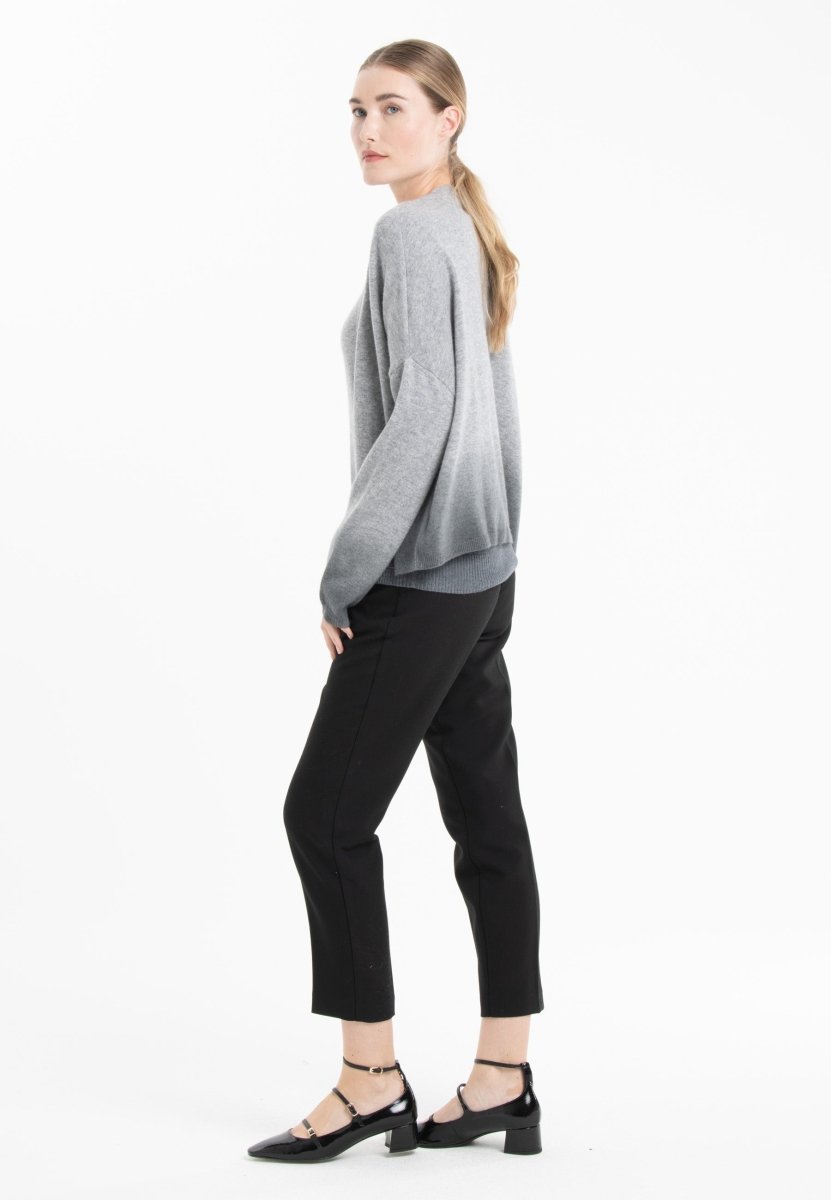 Gilet cachemire gris clair/gris anthracite femme - NAMI 12