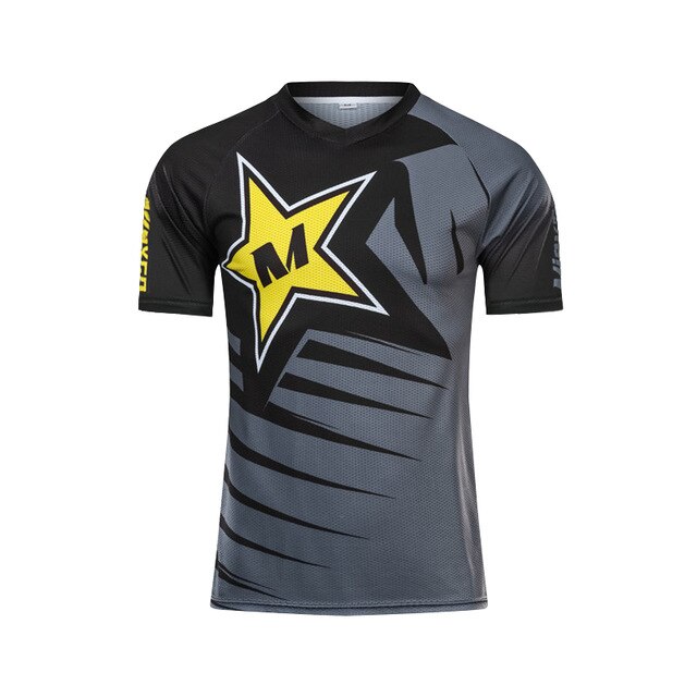 Quick Dry Short Sleeve Downhill Jerseys Mountain Bike T-Shirt Motocross Sports Wear Cycling Jerseys Men Summer Bike BMX DH Shirt