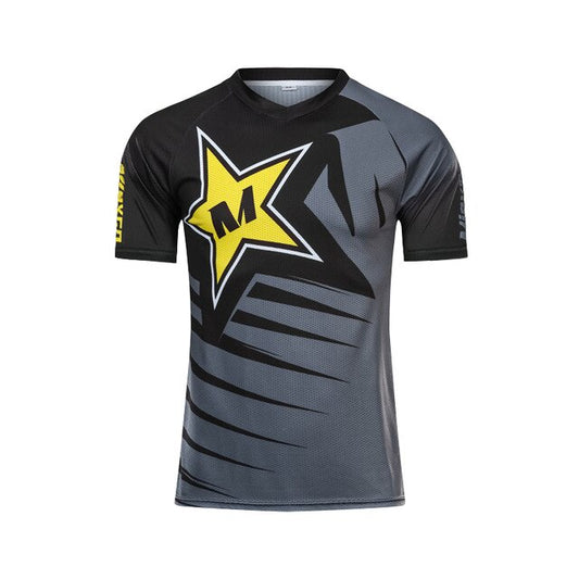 Quick Dry Short Sleeve Downhill Jerseys Mountain Bike T-Shirt Motocross Sports Wear Cycling Jerseys Men Summer Bike BMX DH Shirt