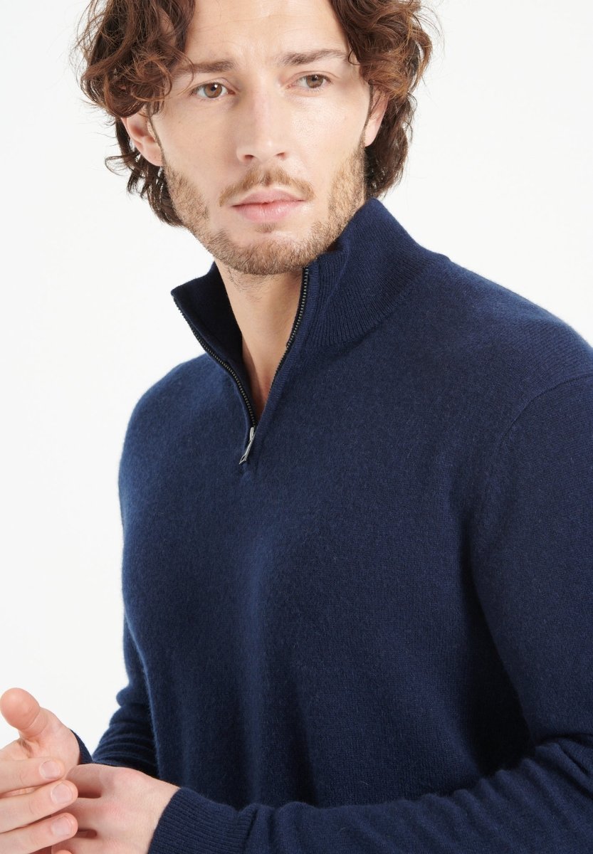 Pull camionneur cachemire bleu marine homme - LUKE 4