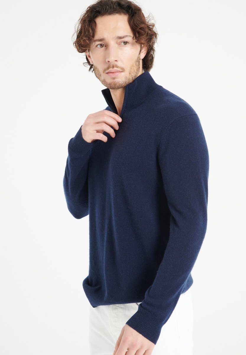 Pull camionneur cachemire bleu marine homme - LUKE 4