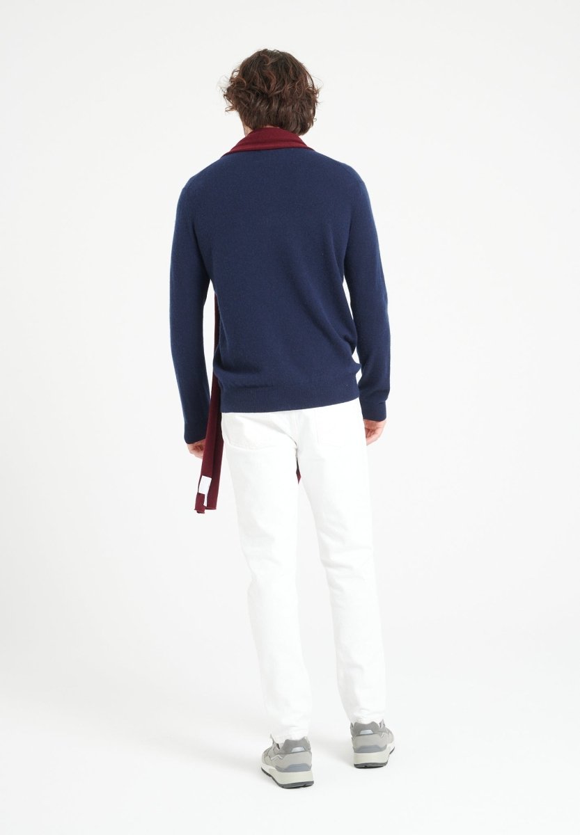Pull camionneur cachemire bleu marine homme - LUKE 4