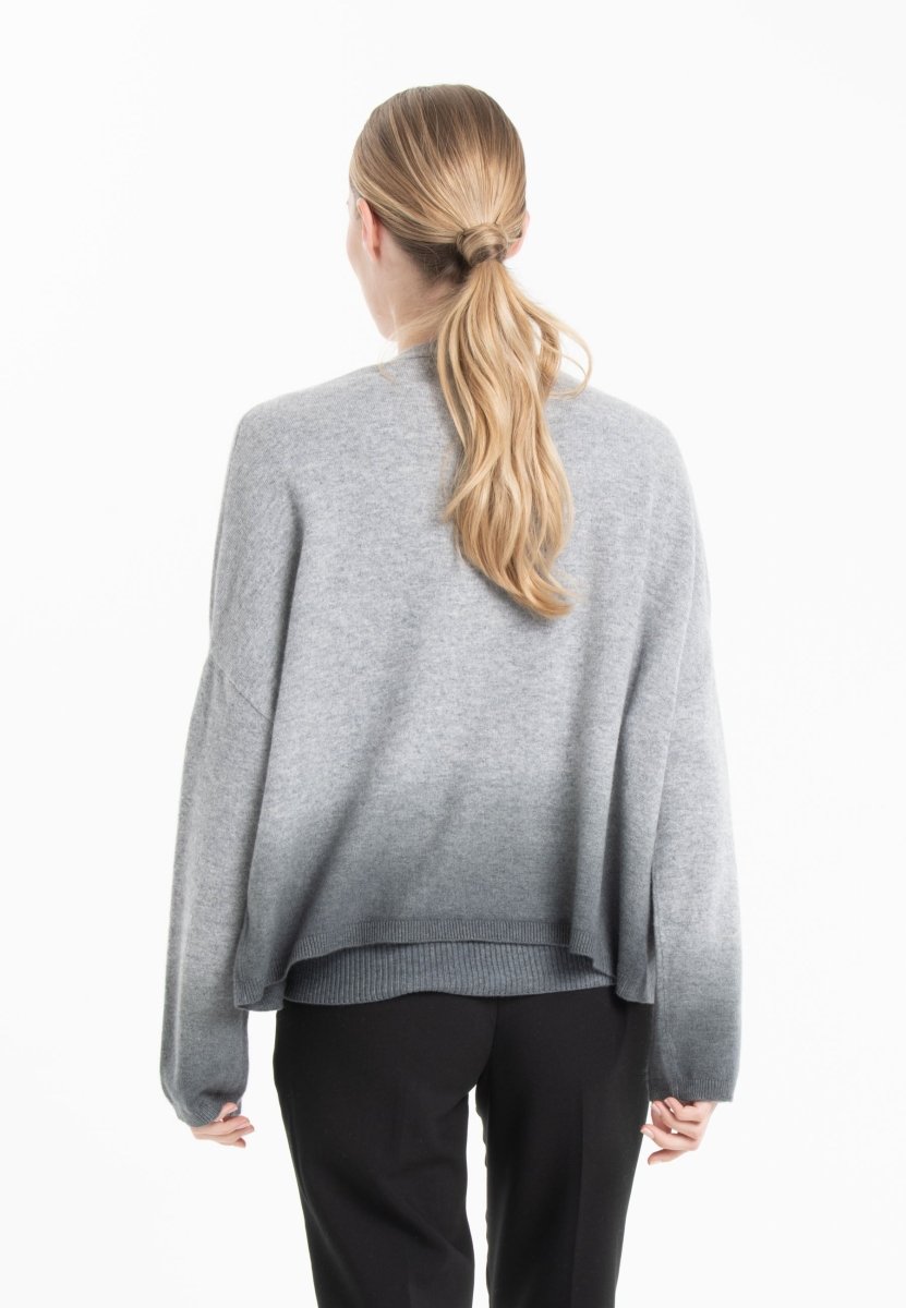 Gilet cachemire gris clair/gris anthracite femme - NAMI 12