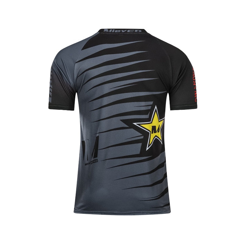 Quick Dry Short Sleeve Downhill Jerseys Mountain Bike T-Shirt Motocross Sports Wear Cycling Jerseys Men Summer Bike BMX DH Shirt